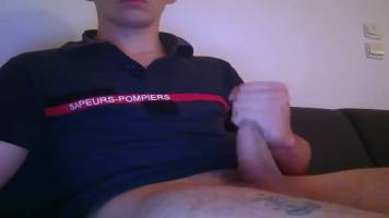 Sapeur pompier en branle cam